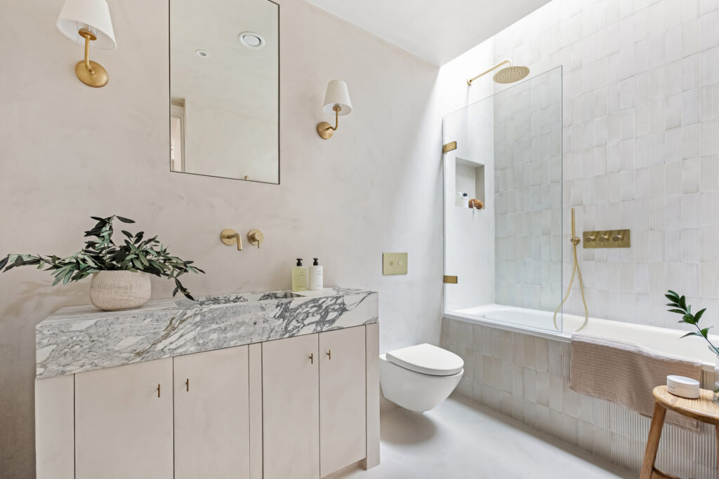 Bathroom, Charles Mews development show home N22 7SX